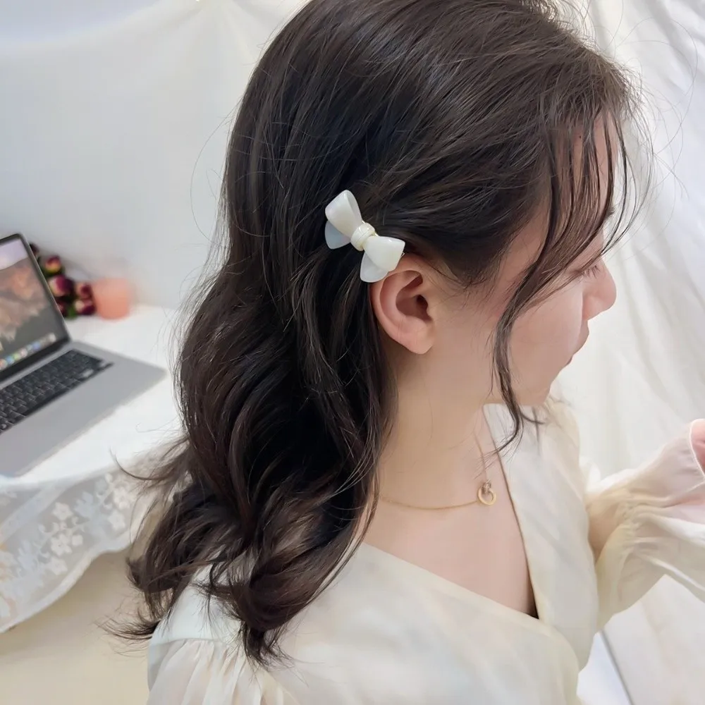 Haaraccessoires im Koreanischen Stil: Acetat-Haarspange mit Niedlichem Schleifendesign, Rutschfeste Entenschnabel-Klammer, Luxuriöse Haarklammer für Damen – Detail 8