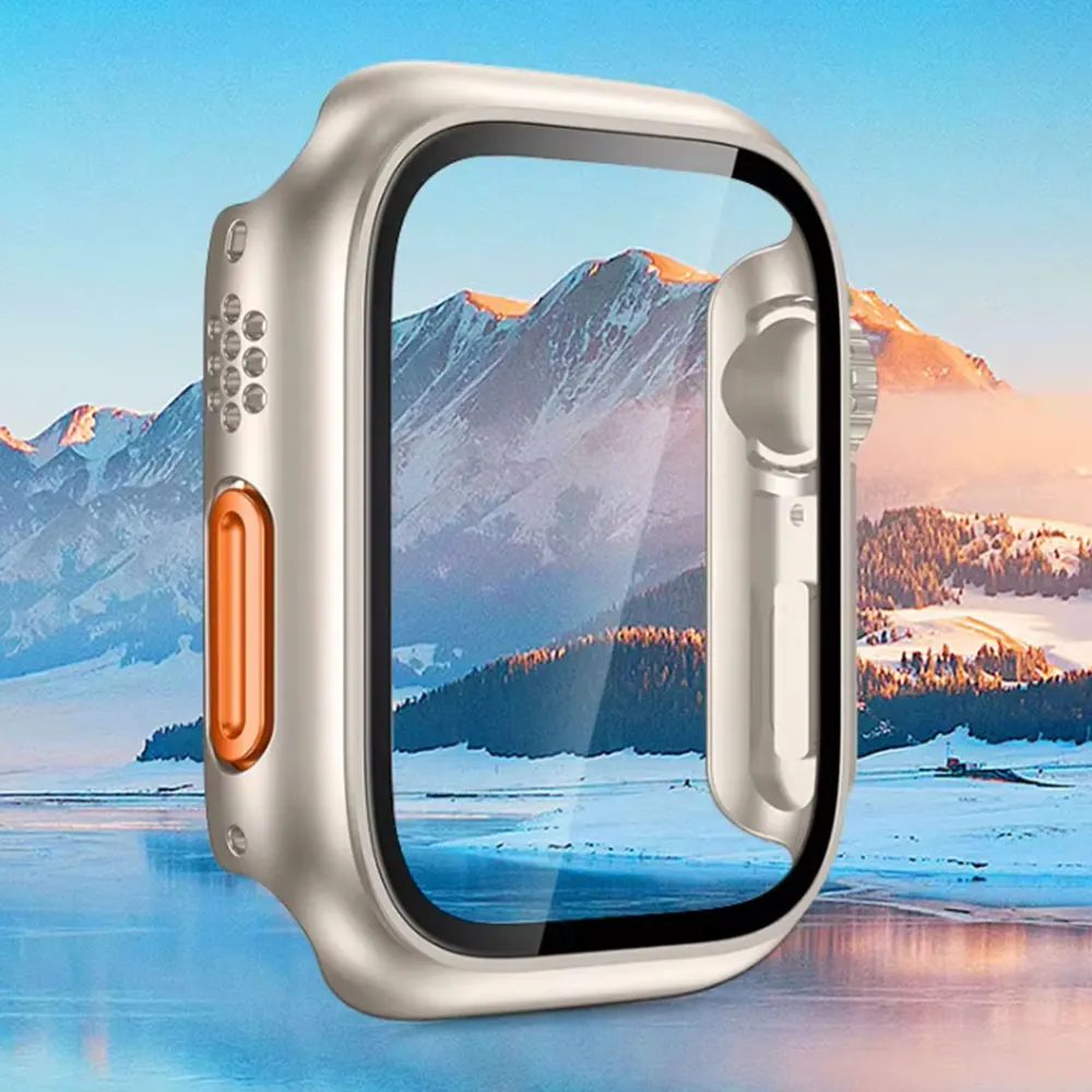 Change To Ultra Case For Apple Watch 44mm 45mm 41mm 40mm 42mm 38mm Screen Protector Cover Bumper iWatch 9 8 7 SE 6 5 4 3 2 1