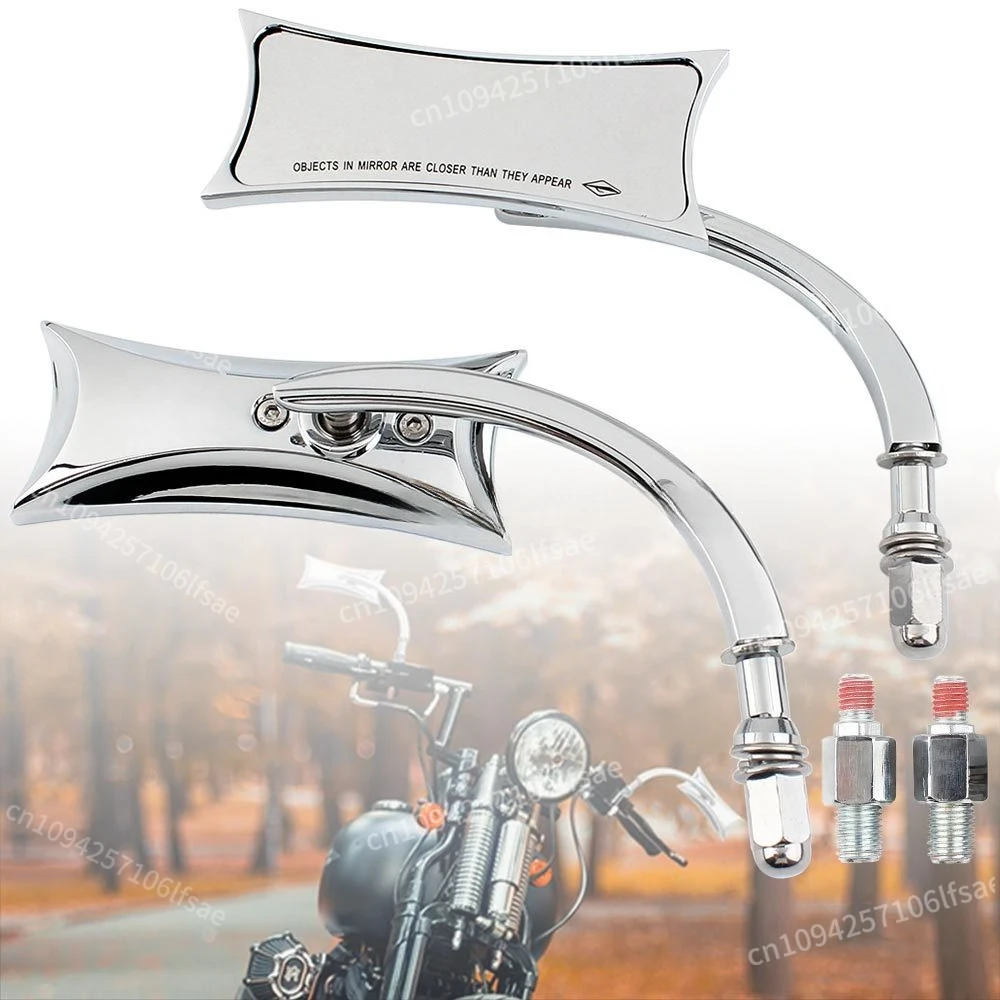 

Motorcycle Chrome Mirror Scooter Rearview Mirror Electromobile Back Side Convex Mirror For Honda Magna Rebel Shadow VT750 VT1100