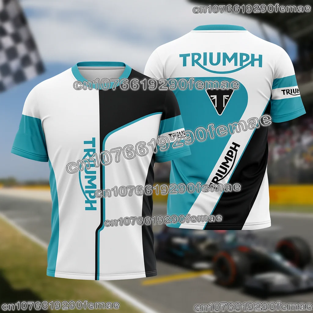 

Мужская футболка Triumph для гонок на мотоциклах, быстросохнущая дышащая спортивная футболка с фанатом, повседневная удобная байкерская уличная майка