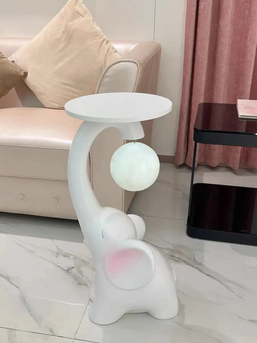 Living Room Center Table Cartoon Elephant Lamp Statue Sculpture Living Room Sofa Side Table Storage Table Home Decoration Access