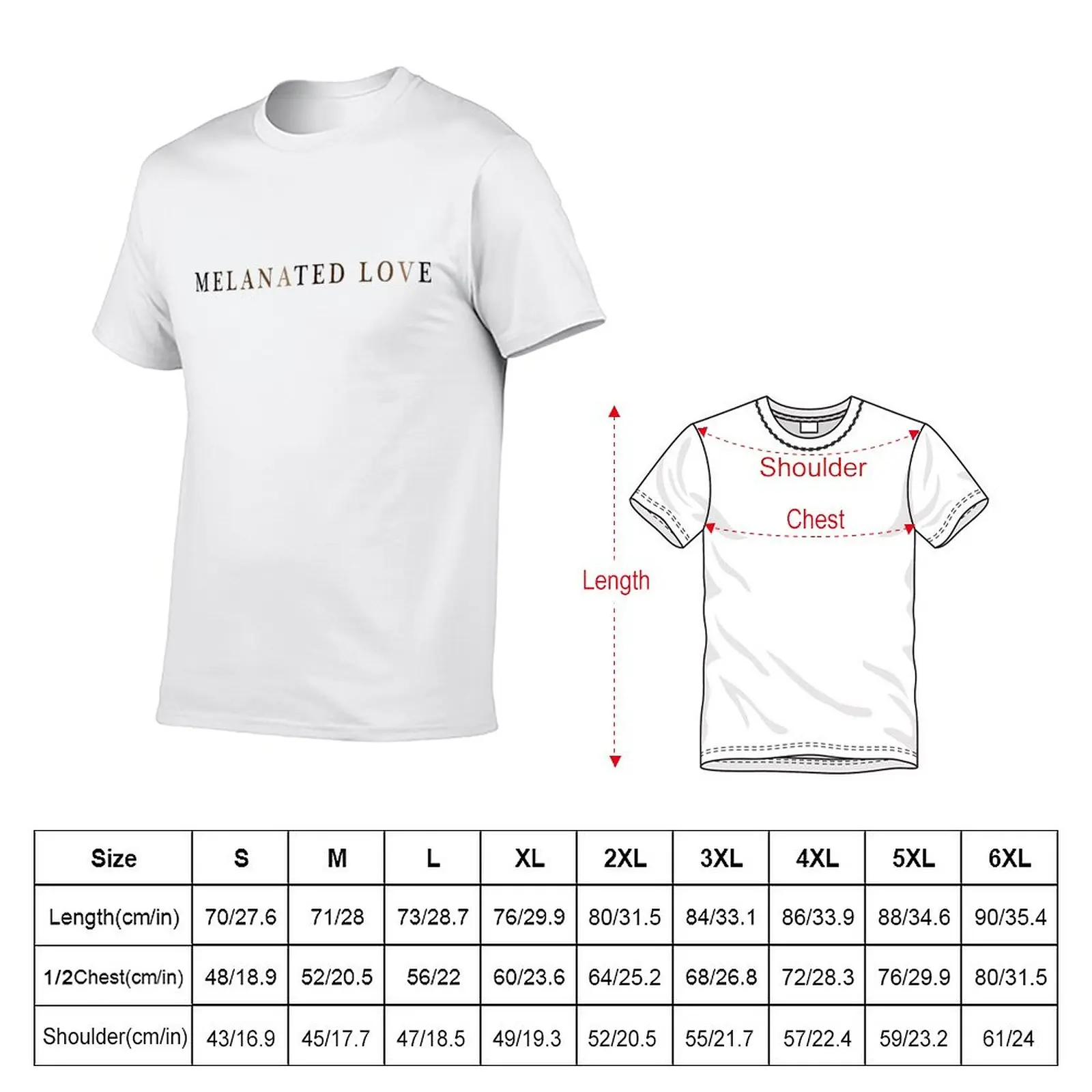 Melanated Love T-Shirt boys whites quick-drying cute clothes t shirts for men