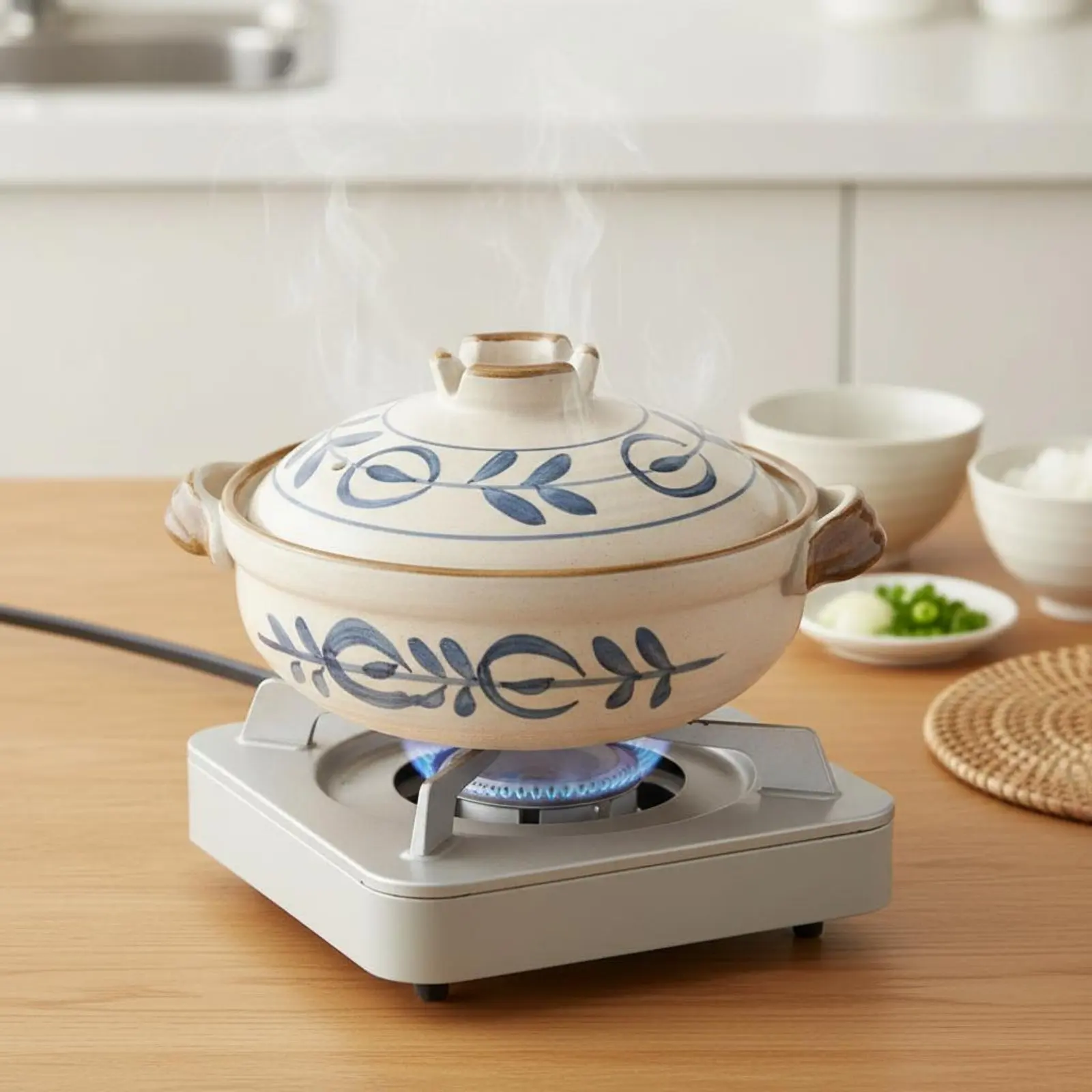 

Japanese Design Clay Pot Stovetop and Oven-Compatible Japanese Donabe Pot Clay Stockpot Versatile Multifunction