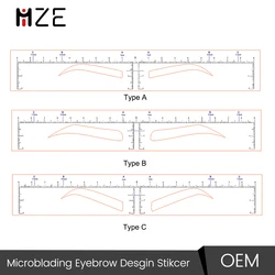 Microblading stikcer アートメイク眉使い捨て正確な定規 microblading 整形ツール入れ墨測定ステッカー