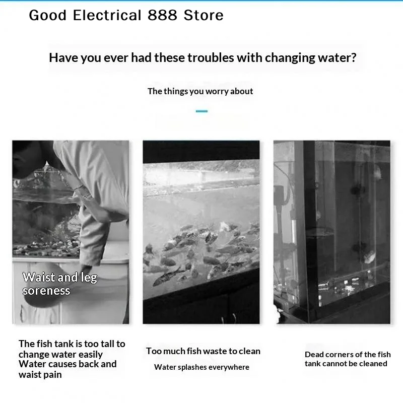 【G】Fish Tank Water Changer Sand Washer Water Pump Fish Tank Water Absorber Siphon Pipe Manual Water Changer