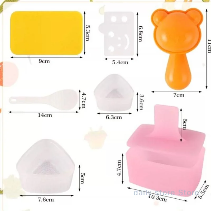 Sushi Form Dreieck Kunststoff Sushi Onigiri Maker Form Onigiri Form Set Küche Gadget Material Transparent Bento Zubehör
