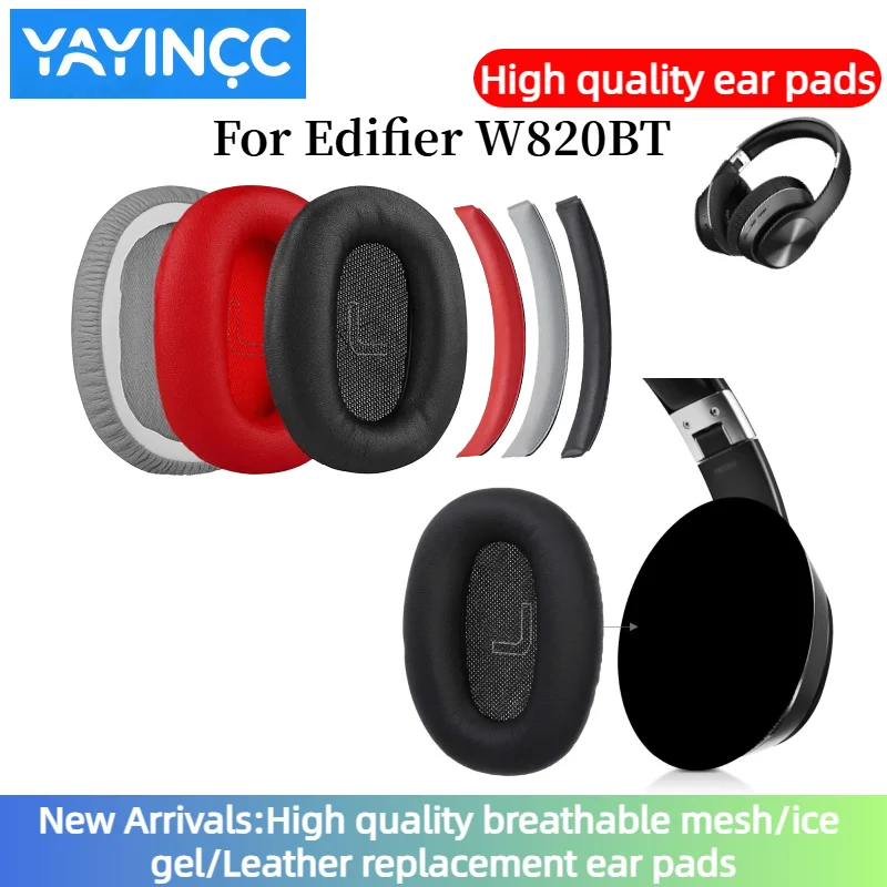 YAYINCC Replacement Sponge Ear Pads Headband Cushion Muffs for Edifier W820BT Headphone Earpads Sleeves Head beam