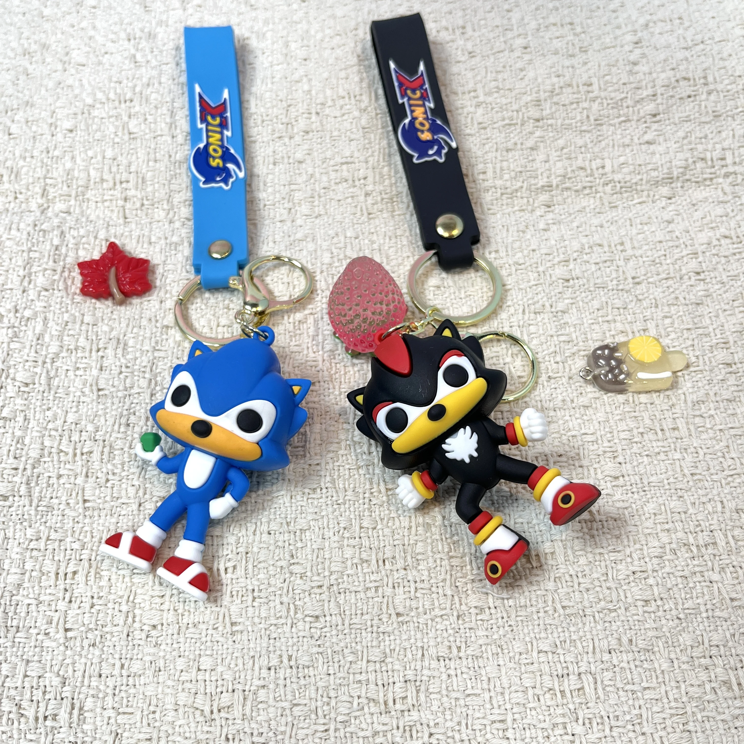 Sonic Figure Bag Charm, Cartoon Keychain, Cute Backpack Pendant Ornament, Fashion Bag Decor Accessory