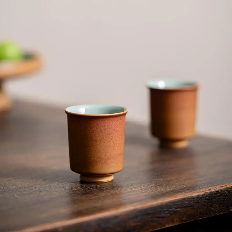 

Чайная чашка ручной работы в стиле дзен, набор для чаепития Гунфу, чаша для благовоний, простая современная китайская чаша из глины с подглазурной росписью