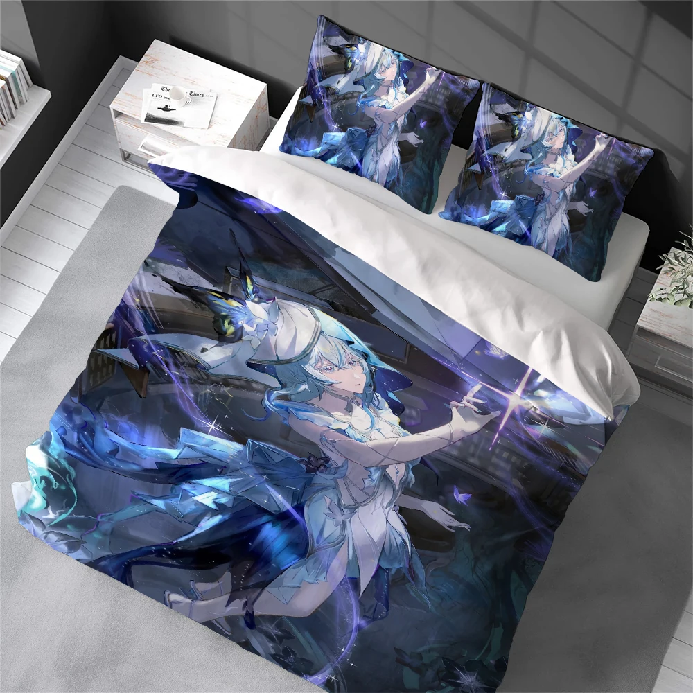 

Комплект постельного белья Wuthering Waves The Shorekeeper: пододеяльник, 3 предмета, мягкий хлопок, для дома и общежития, подарок для студентов