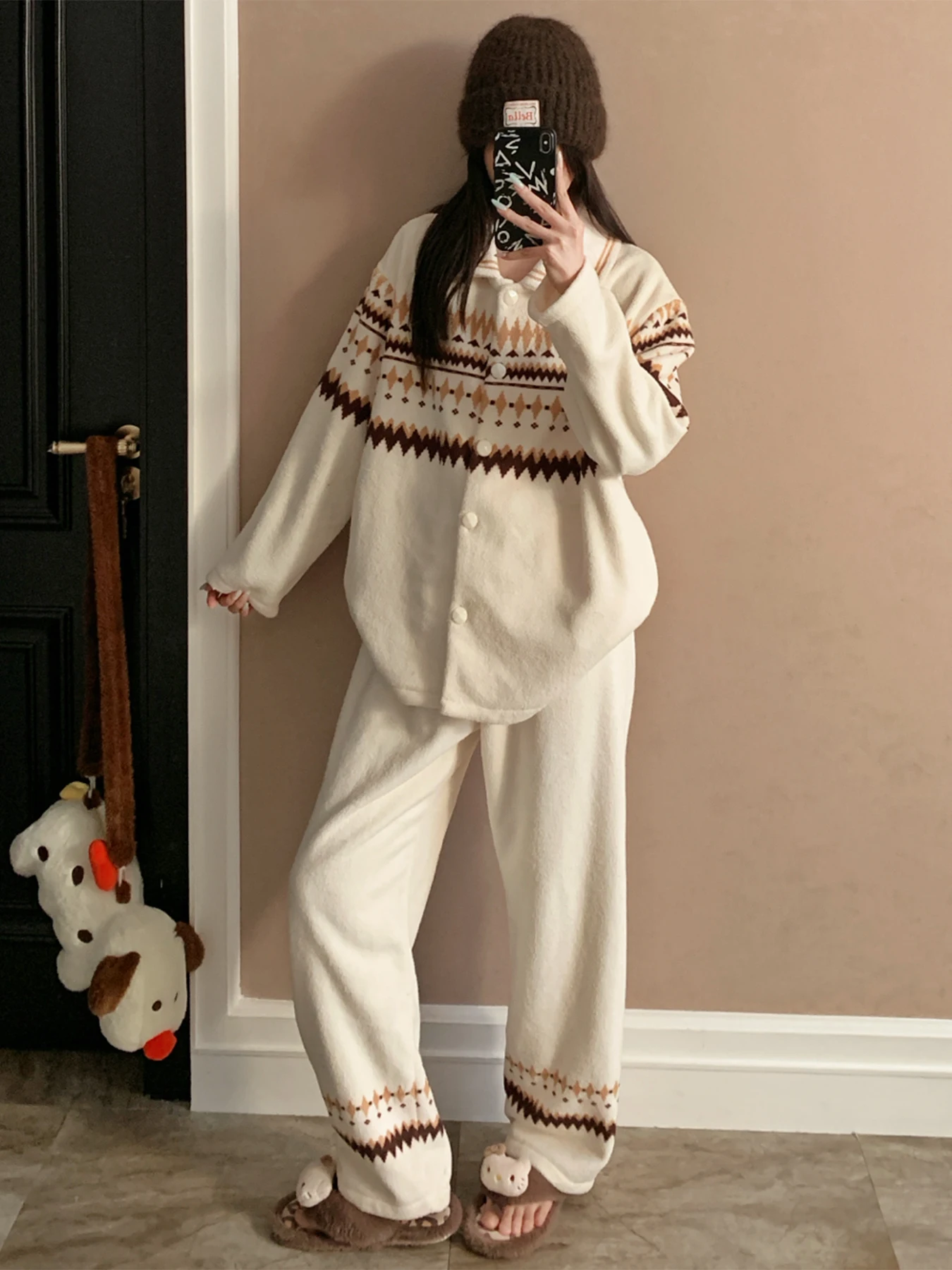 set-pigiama-in-pile-di-corallo-spesso-per-donna-abbigliamento-casual-da-esterno-indumenti-da-notte-in-mezza-velluto-vestiti-caldi-per-la-casa-collezione-autunnale