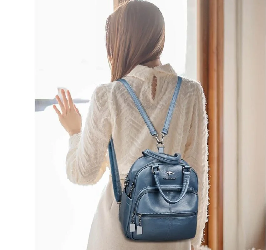 Fashion Women Travel Backpack Luxury Designer Ladies High Quality Soft Leather Shoulder Bags Totes School Bag Crossbody Bag