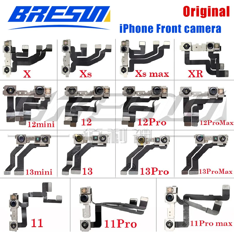 Front Camera For iPhone 13 13pro 13promax Front-facing Camera Main Lens Flex Cable Camera For iPhone X XR XSMAX 11 11PRO