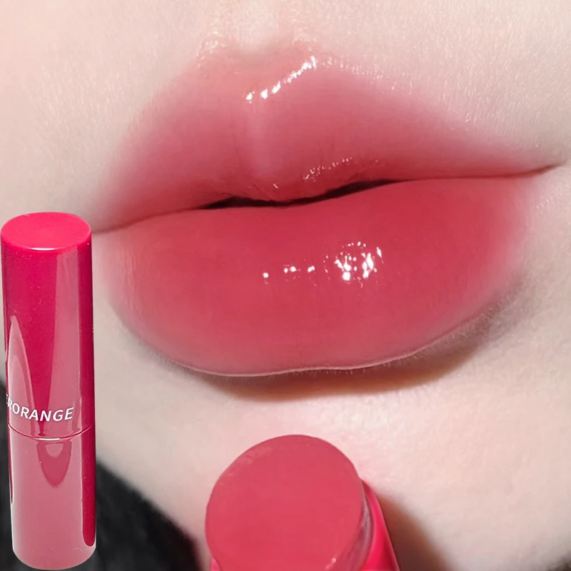 Jelly Lipstick Hydraterende Spiegel Water Licht Effen Lipgloss 8 Kleuren Kristal Thee Rood Bruin Lip Glazuur Tint Lippenbalsem Make-Up