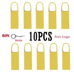 10PCS Custom Logo USB Flash Drive Metal Drive2.0 Pendrive 32GB 16GB 8GB High Speed Key Usb Stick Flash Memory 64GB Photography