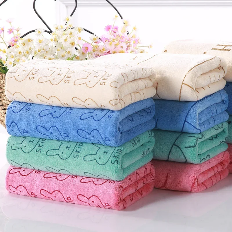 Home Textile Towel Lovely Rabbit Soft Microfiber Baby Infant Bath Towel Newborn Absorbent Drying Washcloth Feeding Cloth Toalha