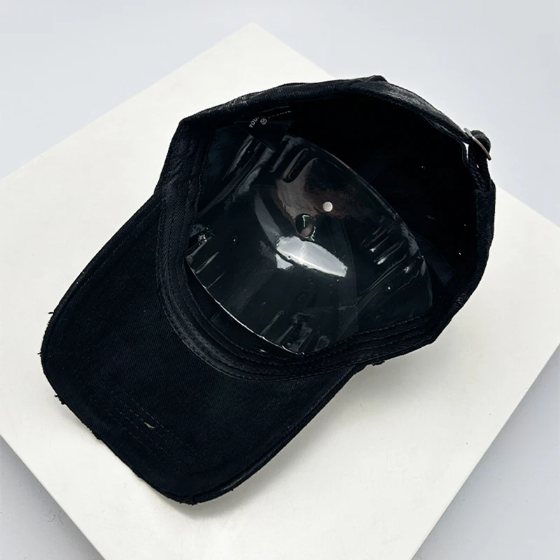 New Unisex Gradient Retro Broken Style Baseball Hats Breathable Personal Sunshade Distress Peaked Caps Versatile Fashion Outdoor - Image 5
