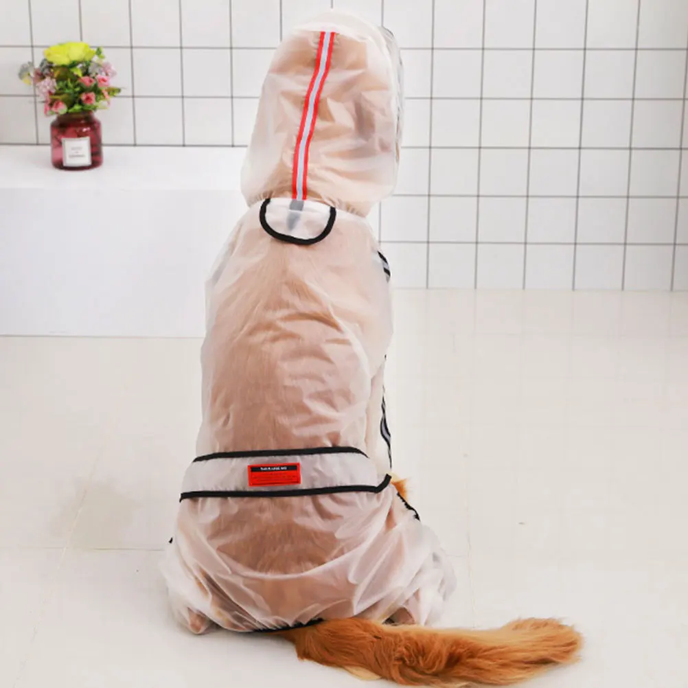 

1pc Dog Raincoat Waterproof Hooded Pet Jacket For Medium Large Dogs Outdoor Rainy Day Use Lightweight Rain Cover Doggie Poncho