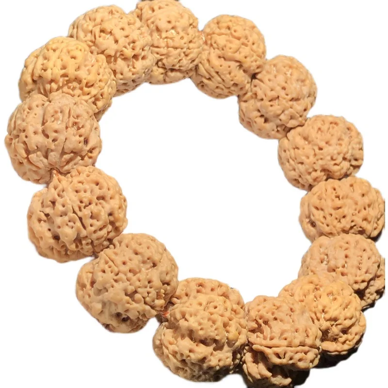 5-Star Queen Bee Double Dragon Giant Meat Five Faces Six-Petal Big Rudraksha Beads Scattered Seeds Bracelet Handheld