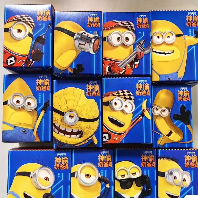 Hot Mcdonald Despicable Me 4 Minions Action Figure Cartoon Complete Set 12pcs Pvc Model doll Collectible Toy Birthday Gifts