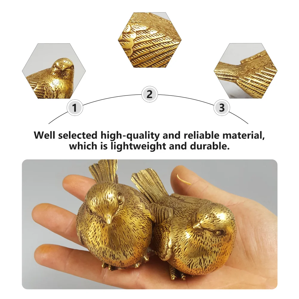 

1Pcs Copper Bird Sparrow Artware Stylish Design Unique Home Decoration Handcrafted Adornment Housewarming Gift Elegant Visual