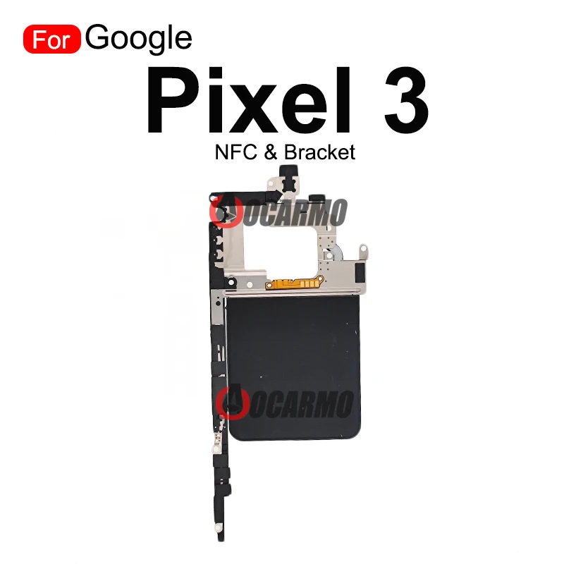 For Google Pixel 3 Wireless Charging Coil Induction Chip NFC With Stand Metal Holder Cover Replacement Parts