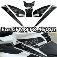 Almohadilla de tanque de combustible para motocicleta CFMOTO 450SR, pegatinas 3M esmeriladas antideslizantes, modificación de tanque de aceite corporal, calcomanías para Moto y bicicleta, accesorios