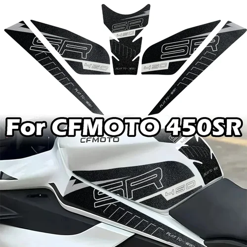 Almohadilla de tanque de combustible para motocicleta CFMOTO 450SR, pegatinas 3M esmeriladas antideslizantes, modificación de tanque de aceite corporal, calcomanías para Moto y bicicleta, accesorios