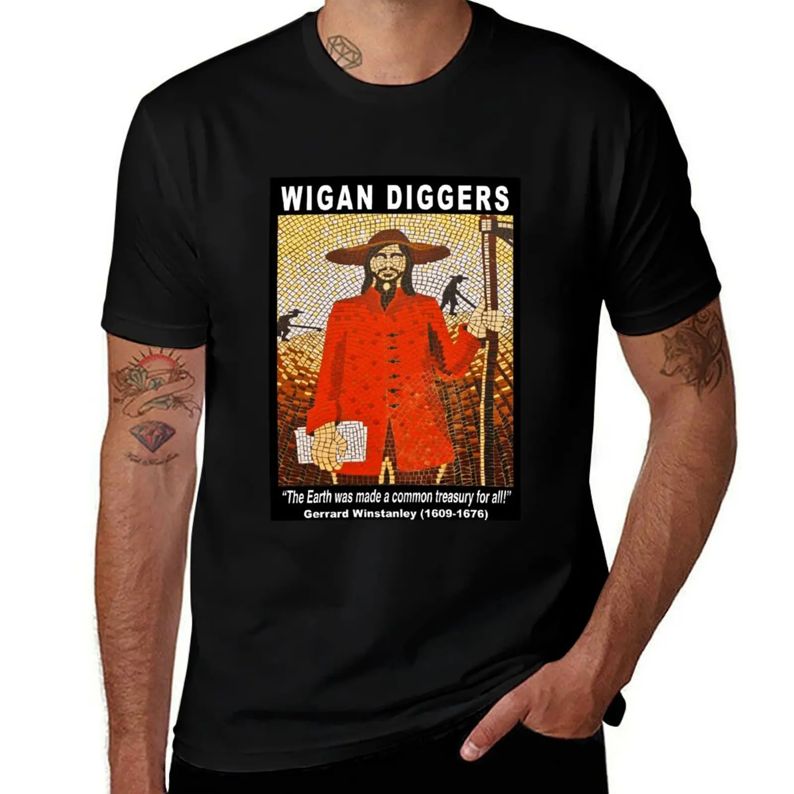 

Футболка Wigan Diggers Festival «Мозаика», мужская футболка, мужская футболка с рисунком аниме, футболка