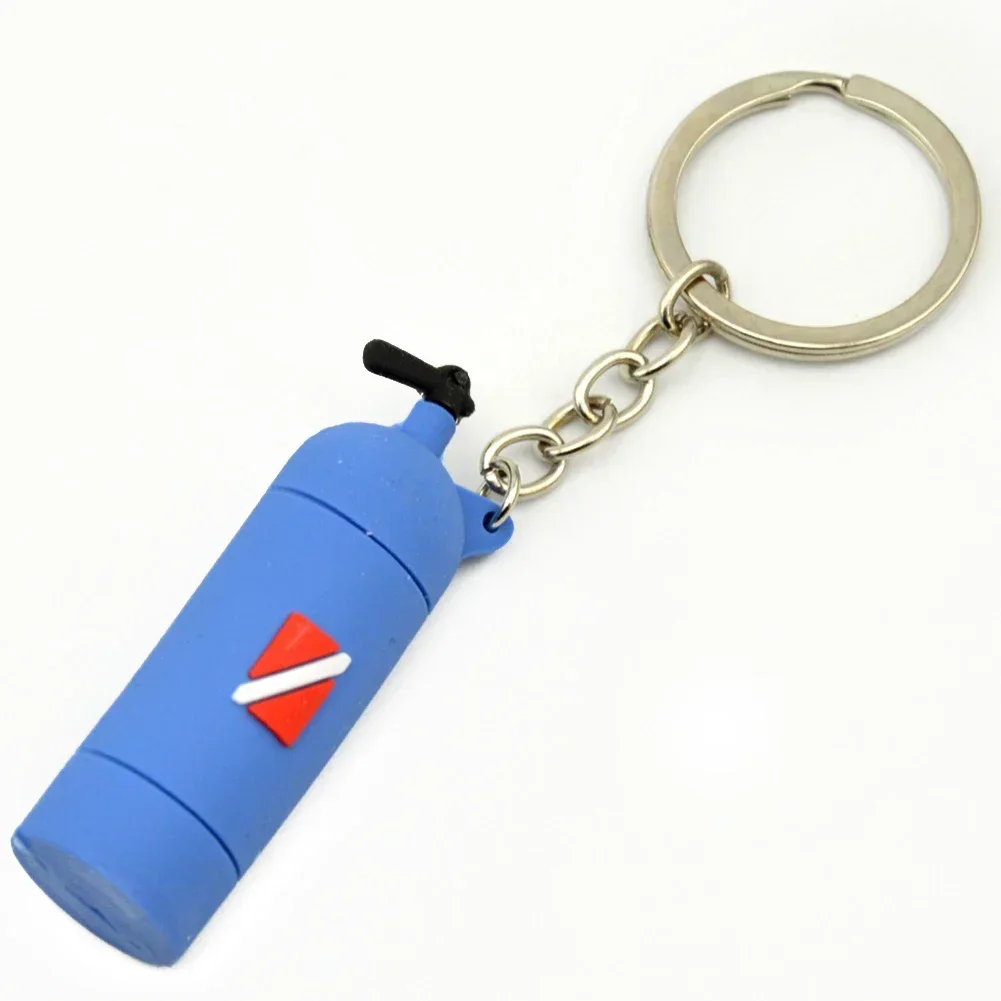 Air Tank Keychain Suba Diving Air Tank Keychain Silicone Key Ring – Perfect Souvenir For Diving Trips And Holidays