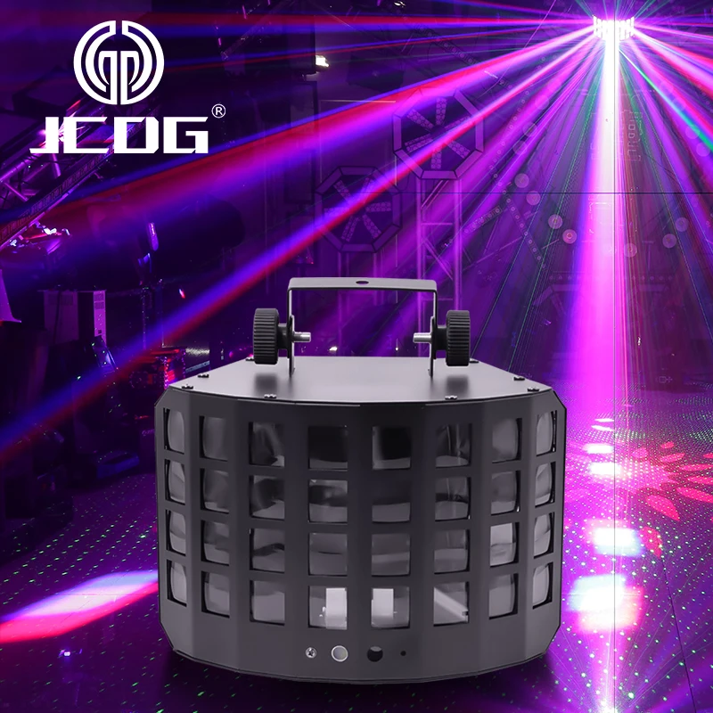 jcdg alta potencia 4in1 dj disco led tingimento padroes strobe mix laser luzes do palco festa de casamento evento feriado mostrar ao vivo lampada som 01