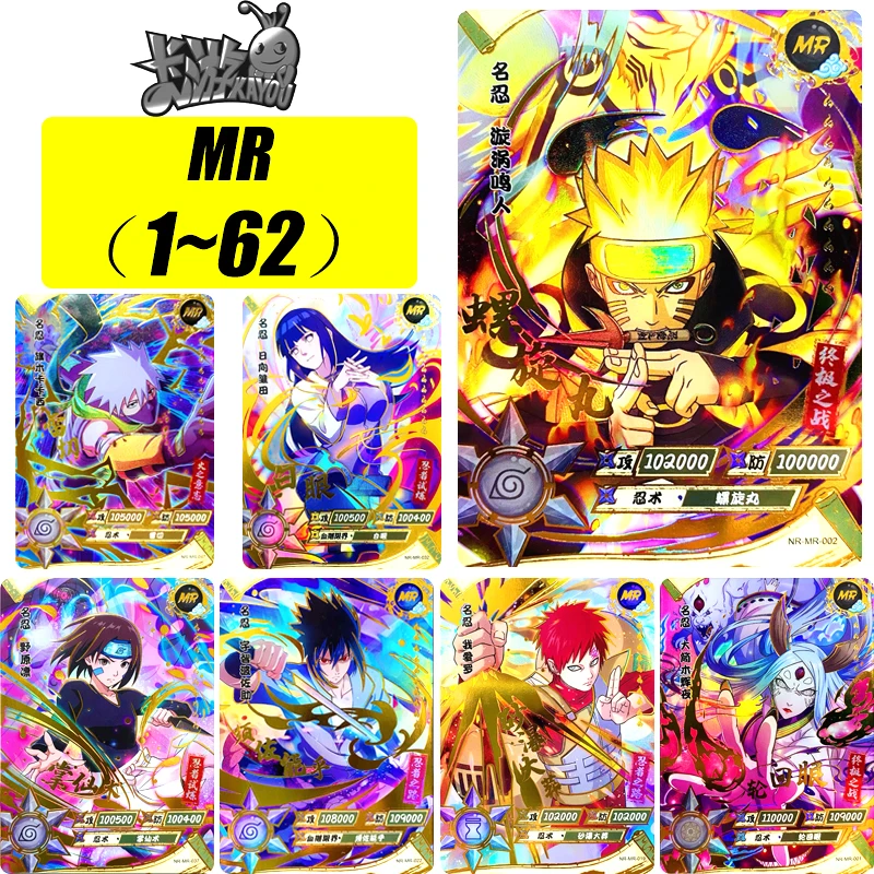 

Kayou Naruto MR 1~62 Series Uchiha Sasuke Hyuga Hinata Rare Limited Edition Collection Card Christmas Birthday Gift Game Toys