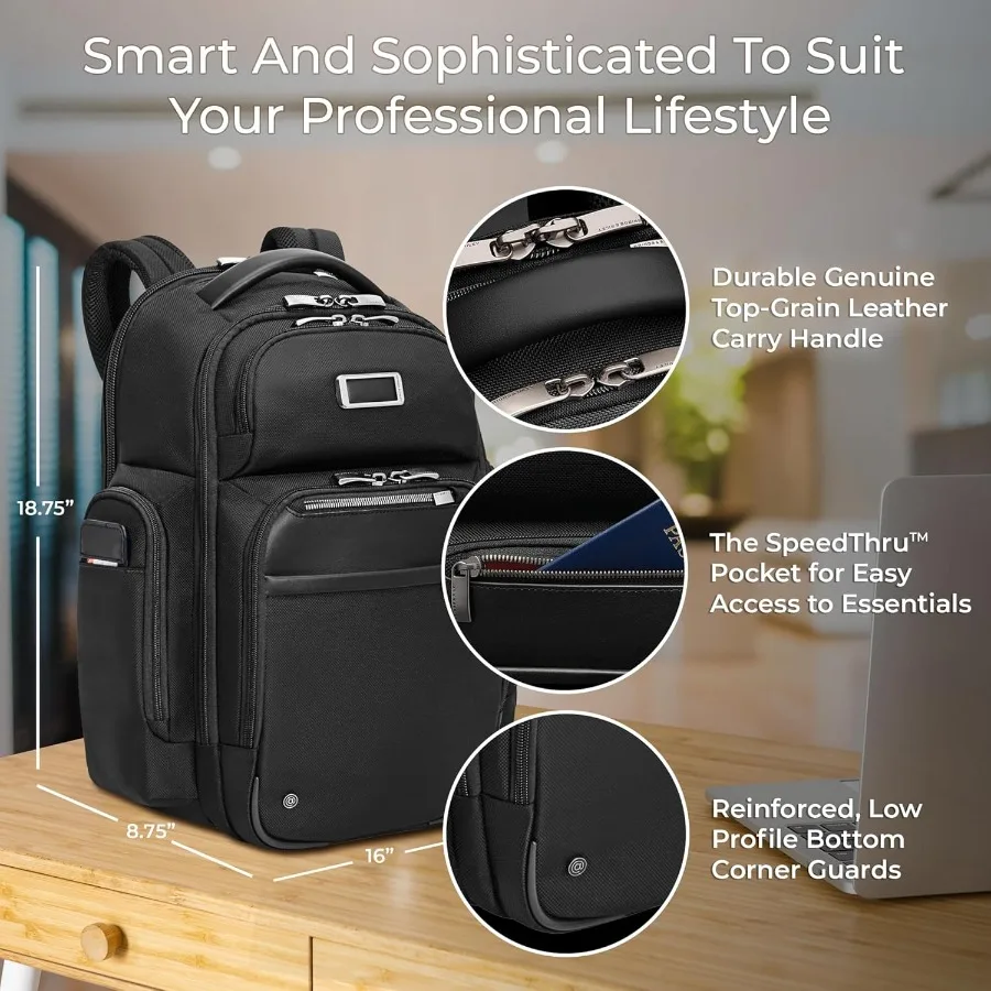 Briggs und Riley großer Cargo-Rucksack für Damen und Herren – Laptop-Rucksack für Arbeit und Reisen, geräumiger und langlebiger, gepolsterter Riemen