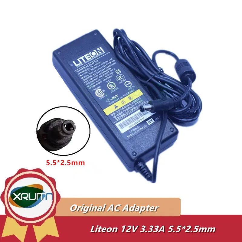 

Оригинальный адаптер переменного тока Liteon 12 В 3,33 А 5,5/2,5 мм, зарядное устройство для ноутбука Dell Monitor Power Supply PA-1400-01 PA-1041-81 PA-1041-0