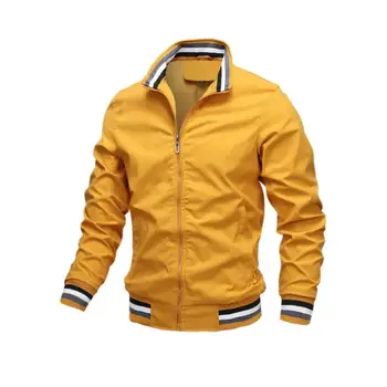Men Windbreaker Jacket White Casual Jacket Fashion Men Outdoor Waterproof Sports Coat Spring Summer Bomber jacket Men Clothing 3