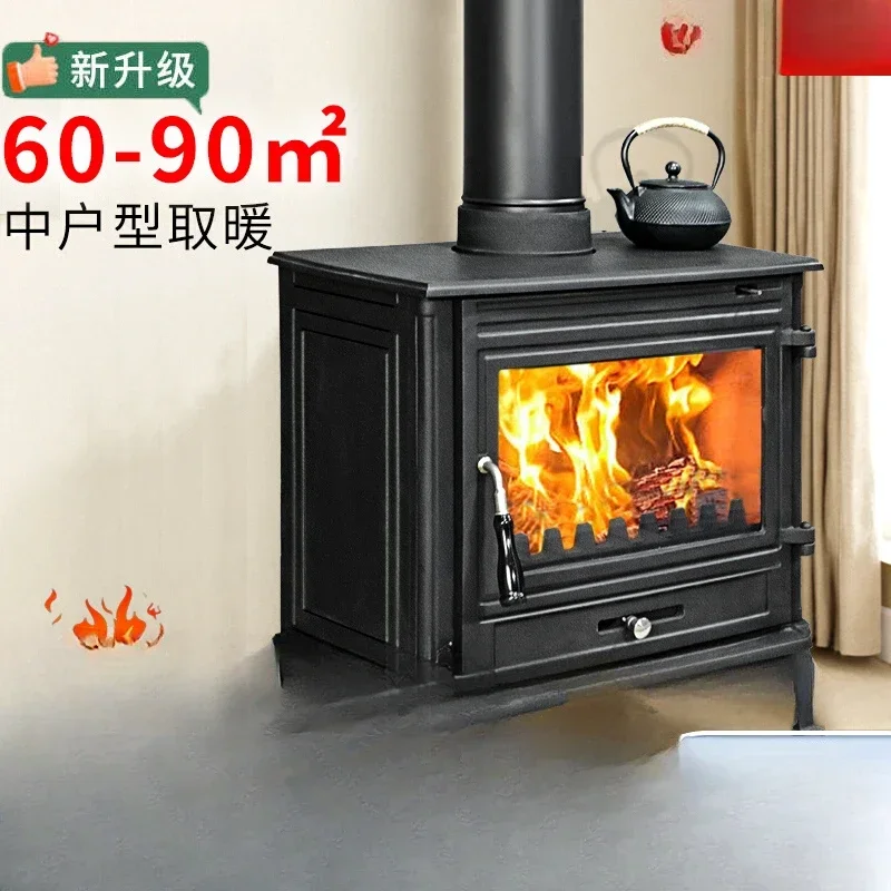 

Fireplace real fire firewood burning firewood rural villa living room decoration ornament fireplace heater real fire fireplace h