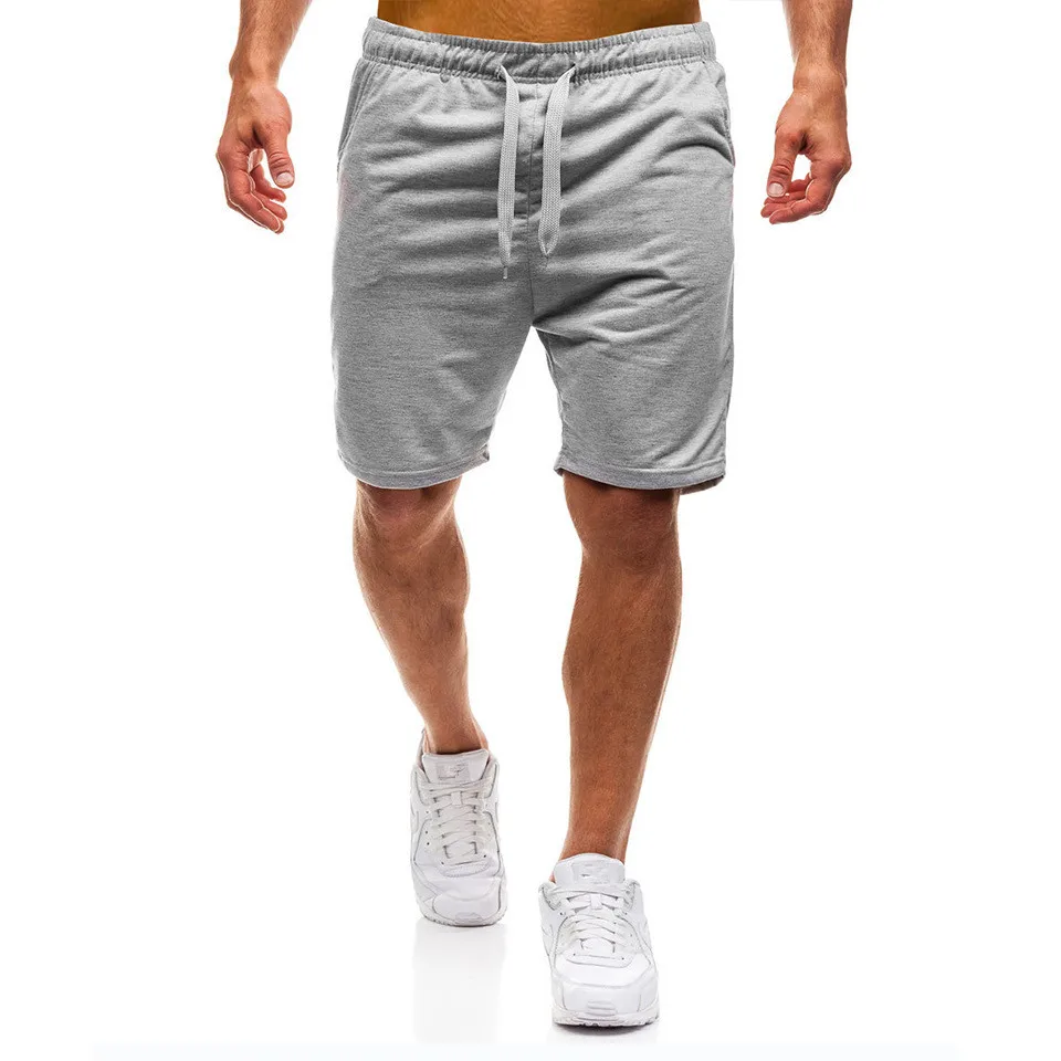 Mens Sports Pocket Solid Drawstring Board Trunk Beach Short Pants Shorts Summer Thin Trousers Zippered Pocket Loose Sweatpants