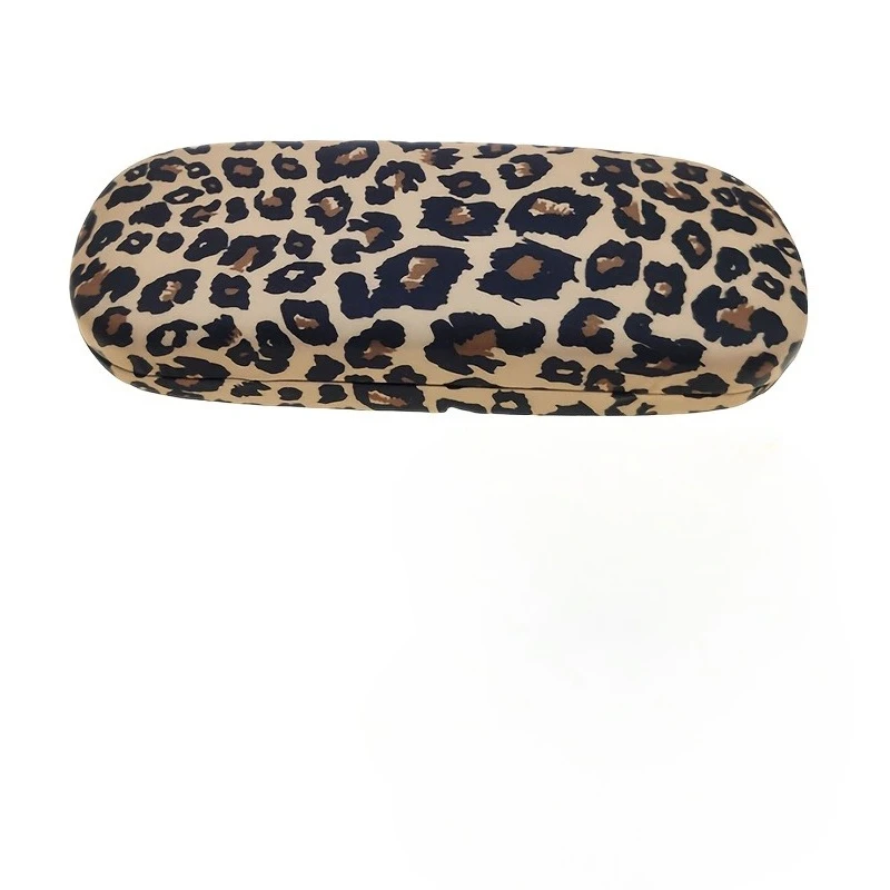 1 stuks luxe metalen brillenkoker met luipaardprint - duurzaam roestvrij staal, stijlvol ontwerp voor brillen en accessoires