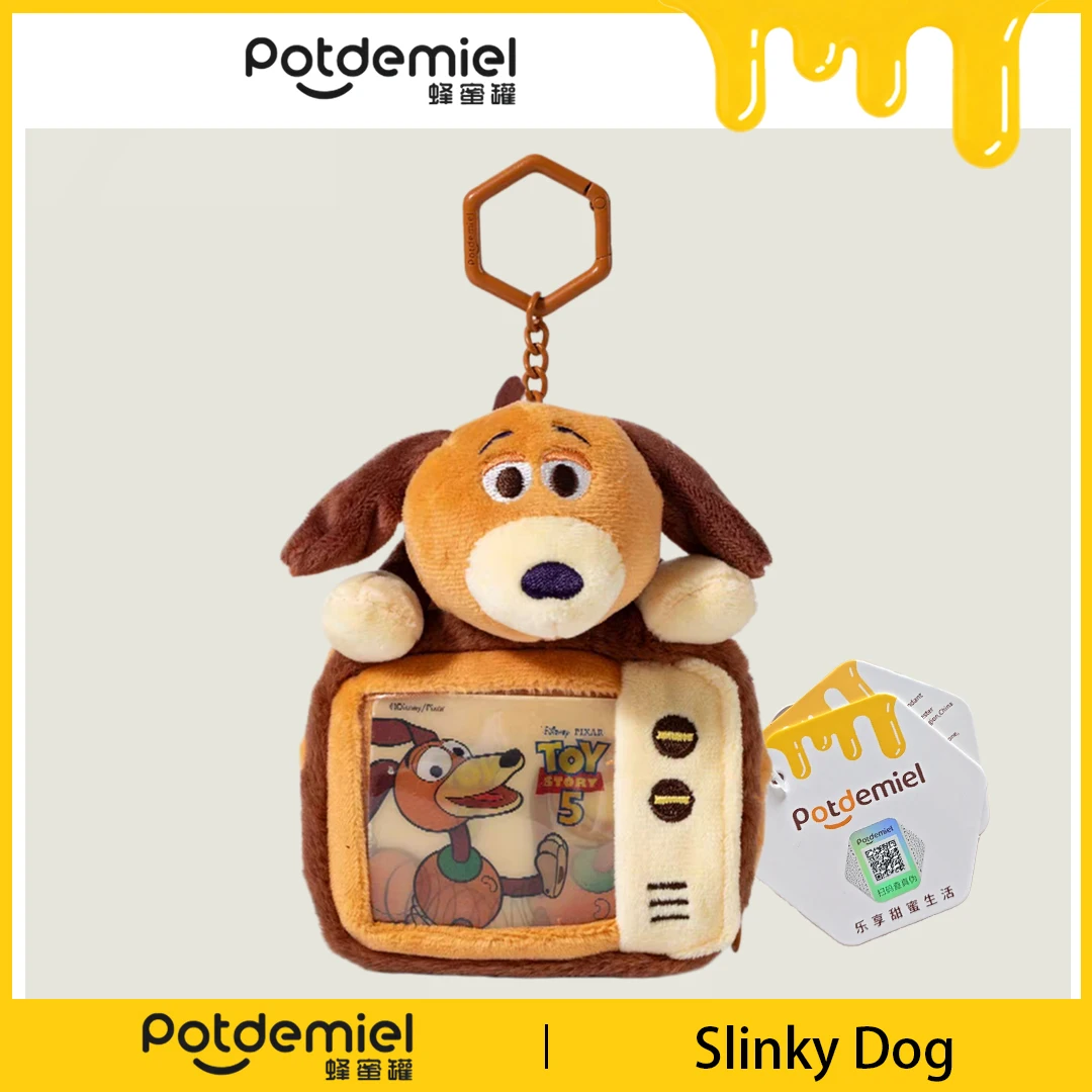 

Potdemiel Disney Toy Story Slinky Dog Vintage TV Plush Carry Case Fuzzy Earbud Pouch Bag Decor Xmas Gift for Cartoon Collectors