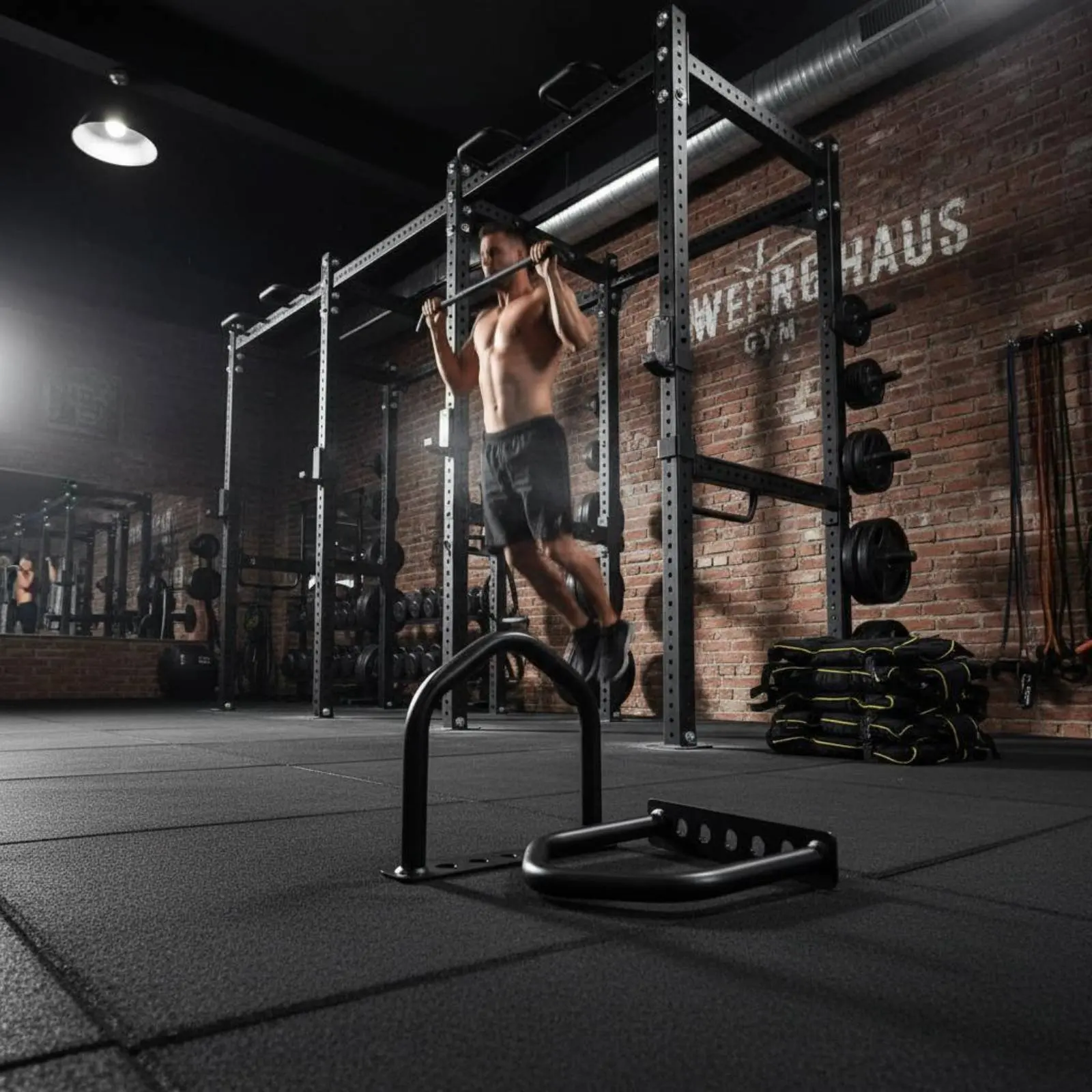 Double Curved Pull up Handle Long-Lasting Steel Curved Exercise Handle Neutral Grip Pull up Handles Non-Slip Grips Fitness
