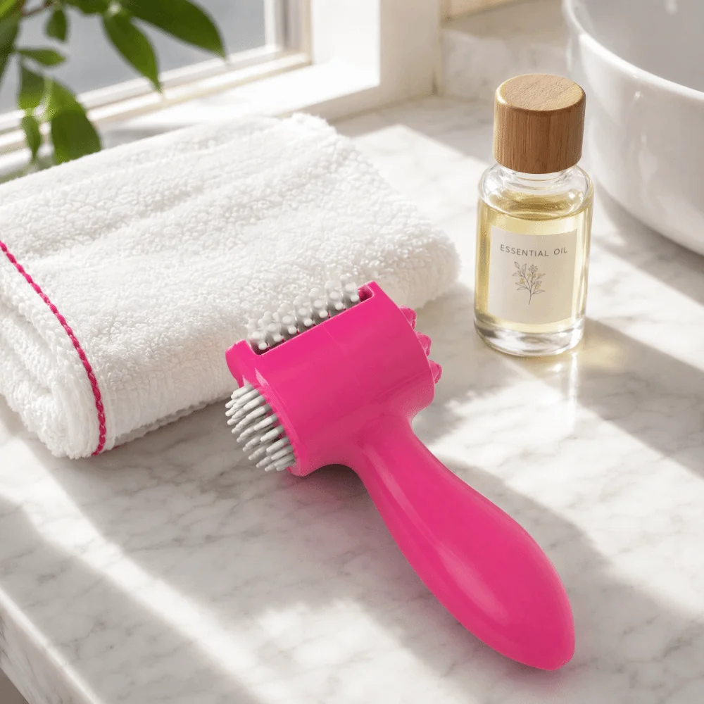 Roller Comb Electric Head Massager Multi Function Vibration Impact Scalp Massage Comb Two Speed USB Charging 4 in 1 Massager