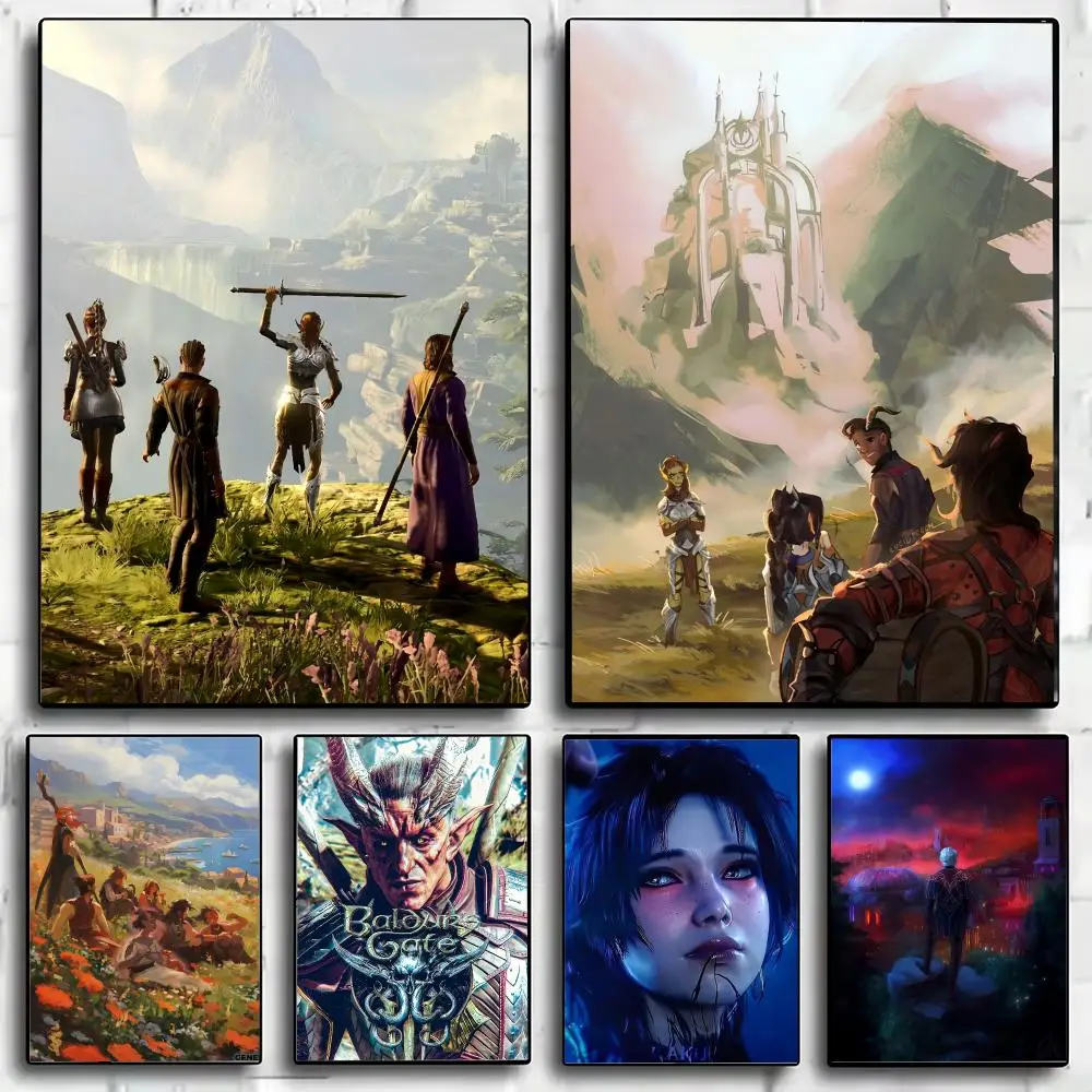 Baldurs Gate 3 Game Anime Poster Modern Aesthetic Wall Art Poster, Bedroom Home Decor Gift