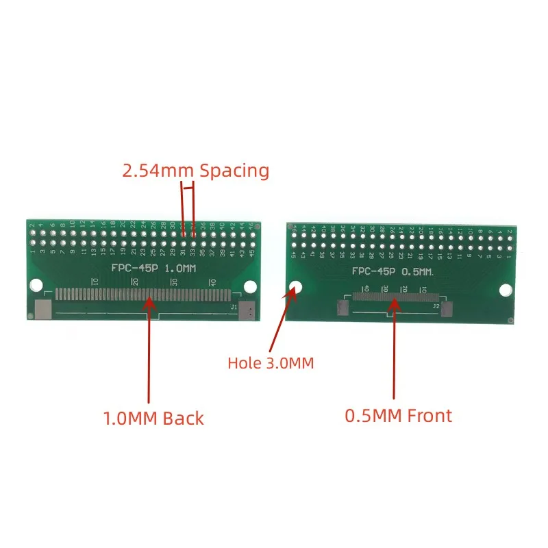 10 шт. FPC двойная панель 0,5 мм/1,0 мм преобразование 2,54 мм 4p6P8P10P12P14P15P16P20P24P26P30P34P40P45P50P60P80P двусторонняя печатная плата