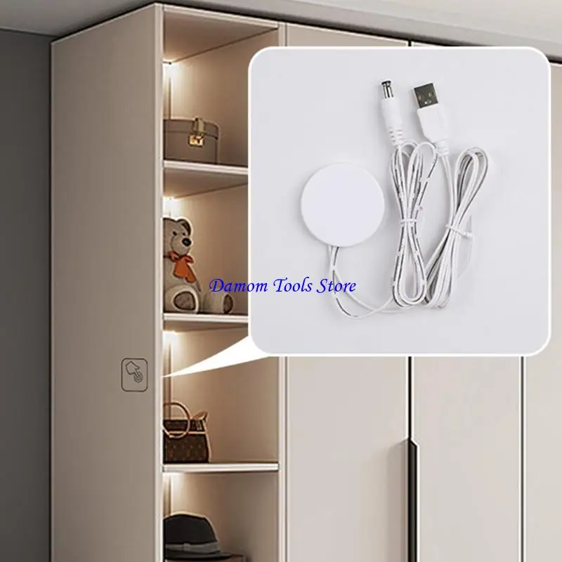 57BE Touch Induction Switches Modern Touch Response Light Switches Wooden Furniture Touch Sensors Switches Easy to Install