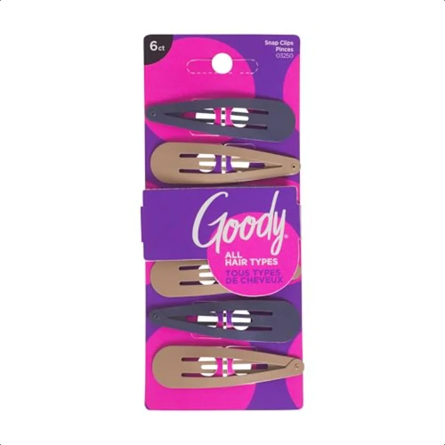 

Заколки для волос Goody Snap для 6-каратных нейтральных тонов Заколки для волос для женщин и мужчин Легко штабелируемые для укладки волос Comfort Contou Укладка волос Ac