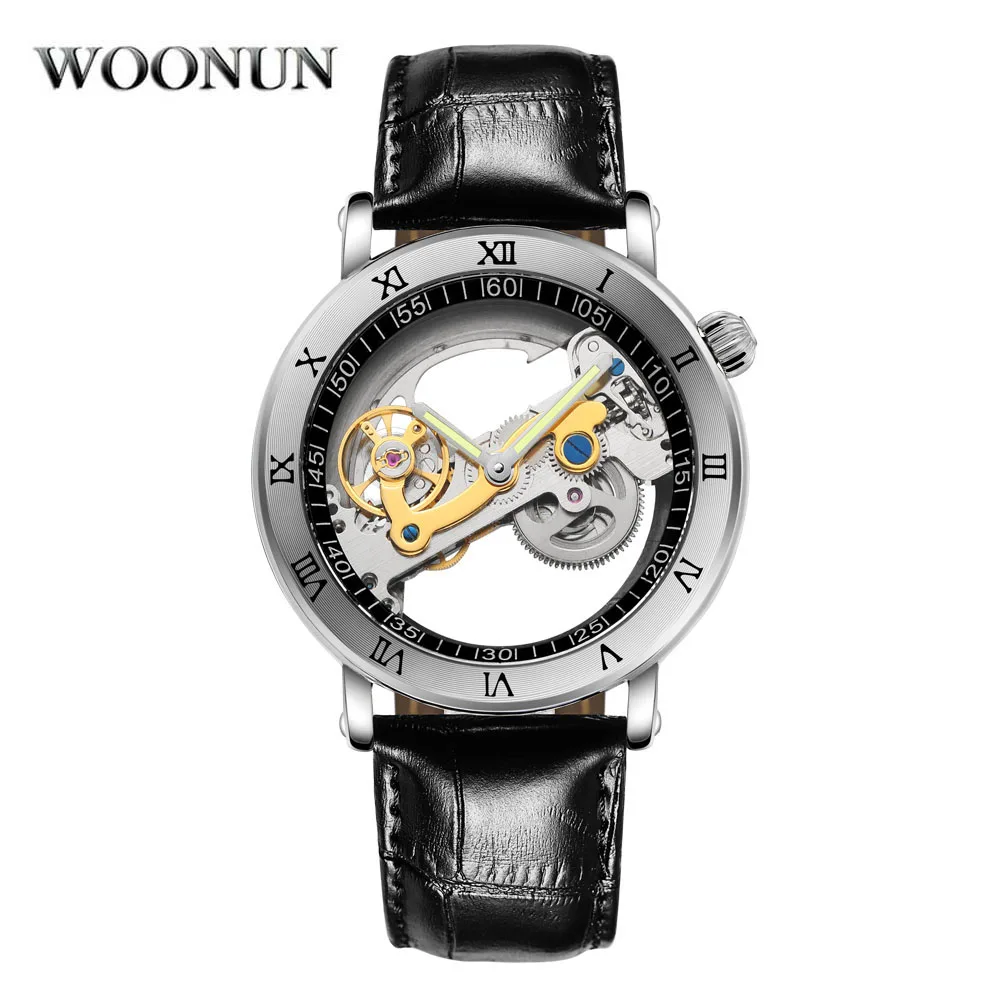 New Creative Watches Men 3ATM Waterproof Transparent Case Automatic Mechanical Watch Mens Tourbillon Watches Relogio Masculino