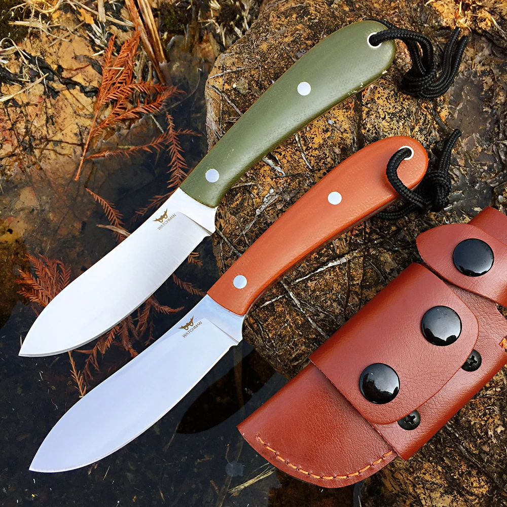 WF220 Fixed Blade Bushcraft Knife Full tang Hunting Straight Knives Camping tactical Survival Knife Tool