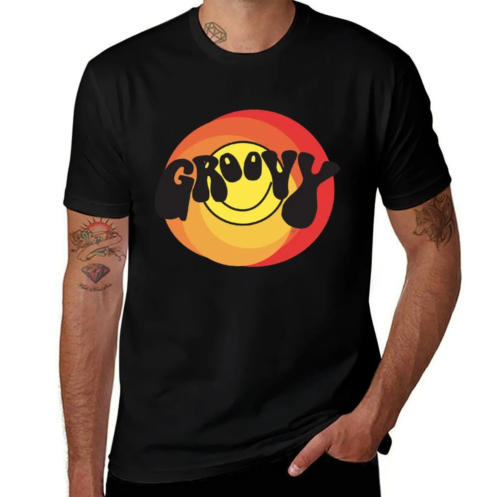 Groovy - Retro shirt T-Shirt Big and Tall Loose Fit T-Shirt
