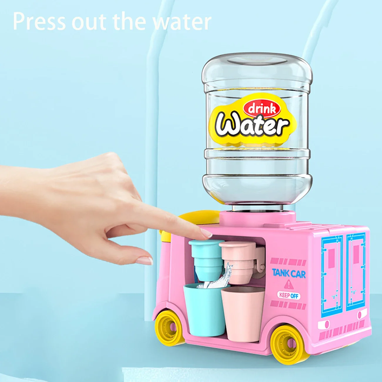 1pc carino rosa blu acqua fredda/calda succo di latte fontana da bere simulazione cucina mini bambini doppio distributore di acqua giocattoli