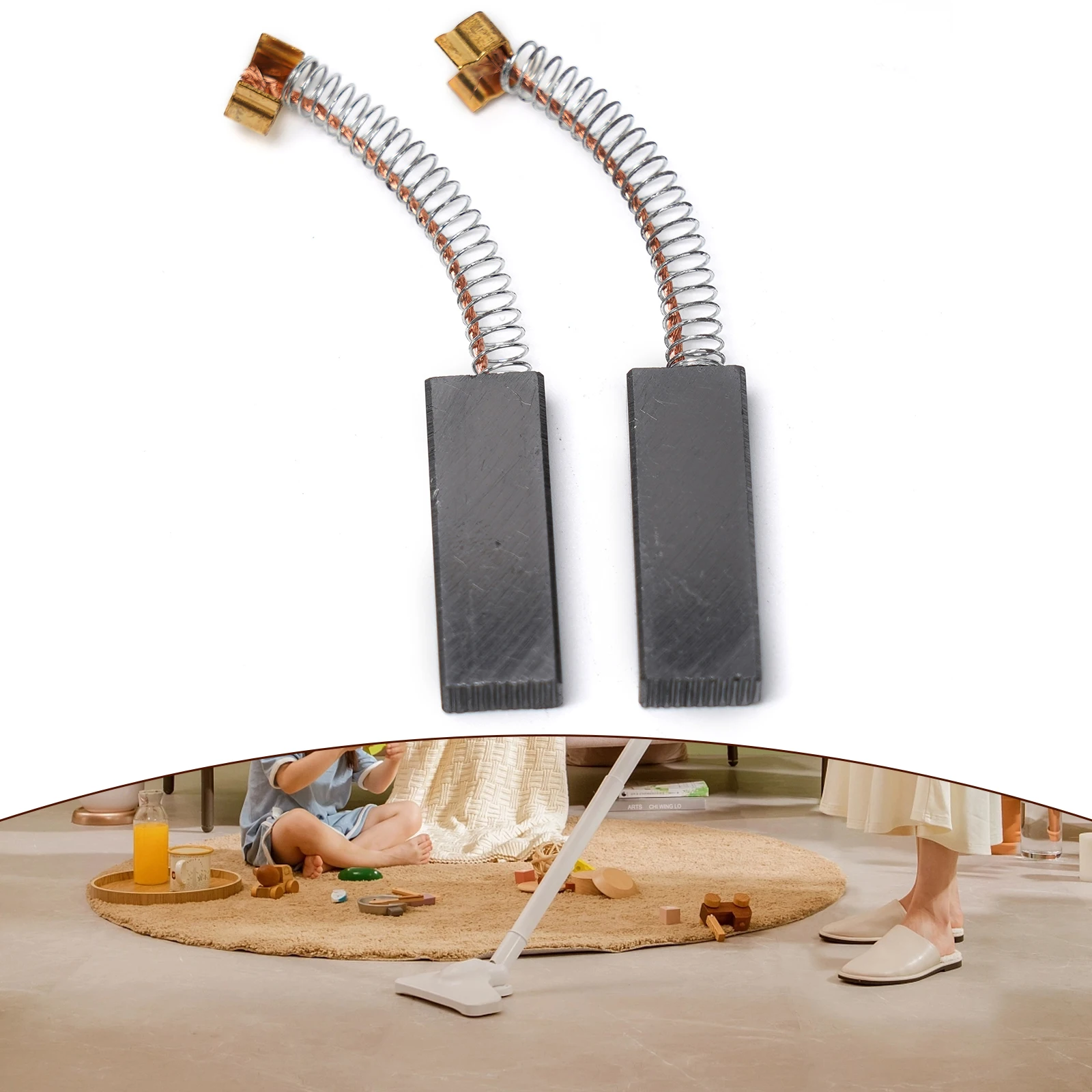 Motor Carbon Brush Industrial Widened Compatible Thickened Vacuum Cleaner Motor 2 Pcs/set Brand New High Quality